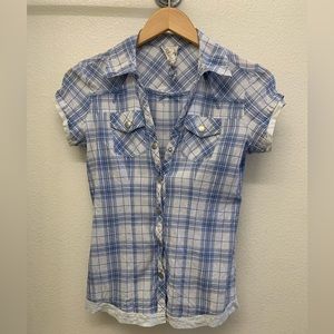 Baby Blue Pink Plaid